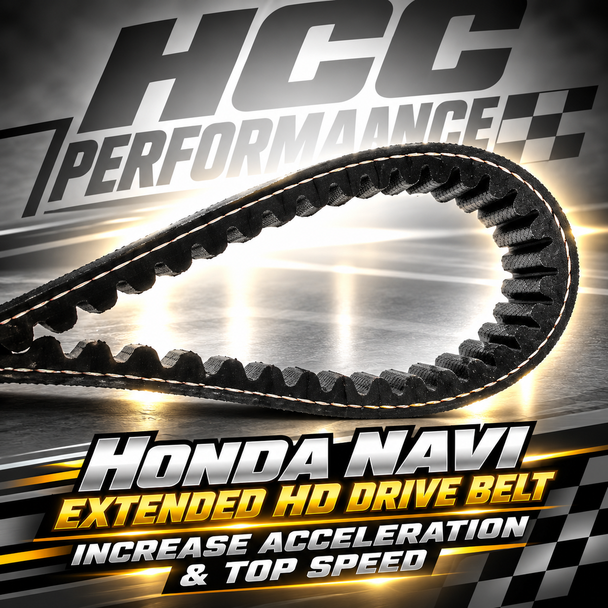 Honda Navi HCC Extended HD Drive Belt- Increase Acceleration & Top Speed