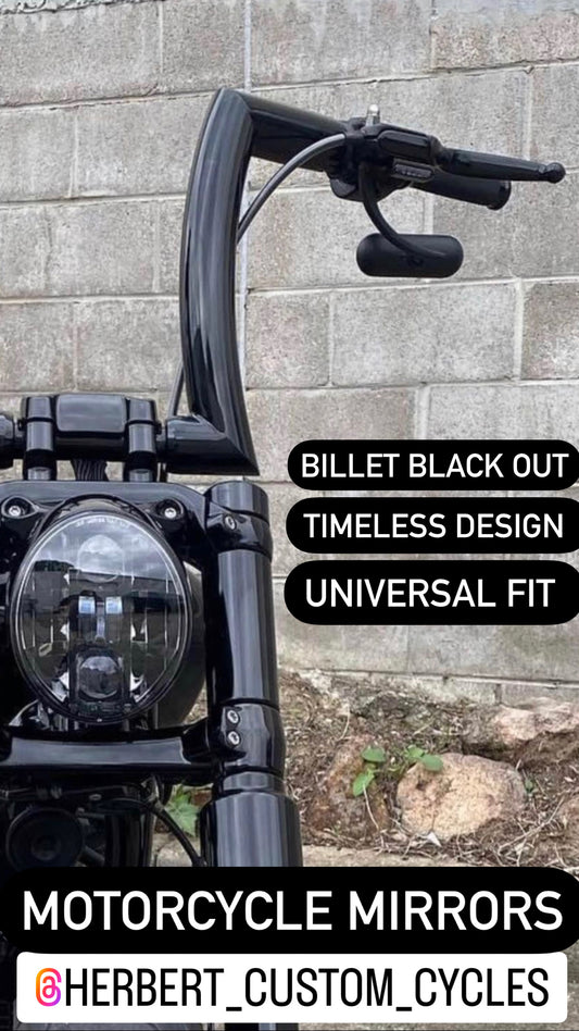 Billet Arlen Mirror Set - BLACK
