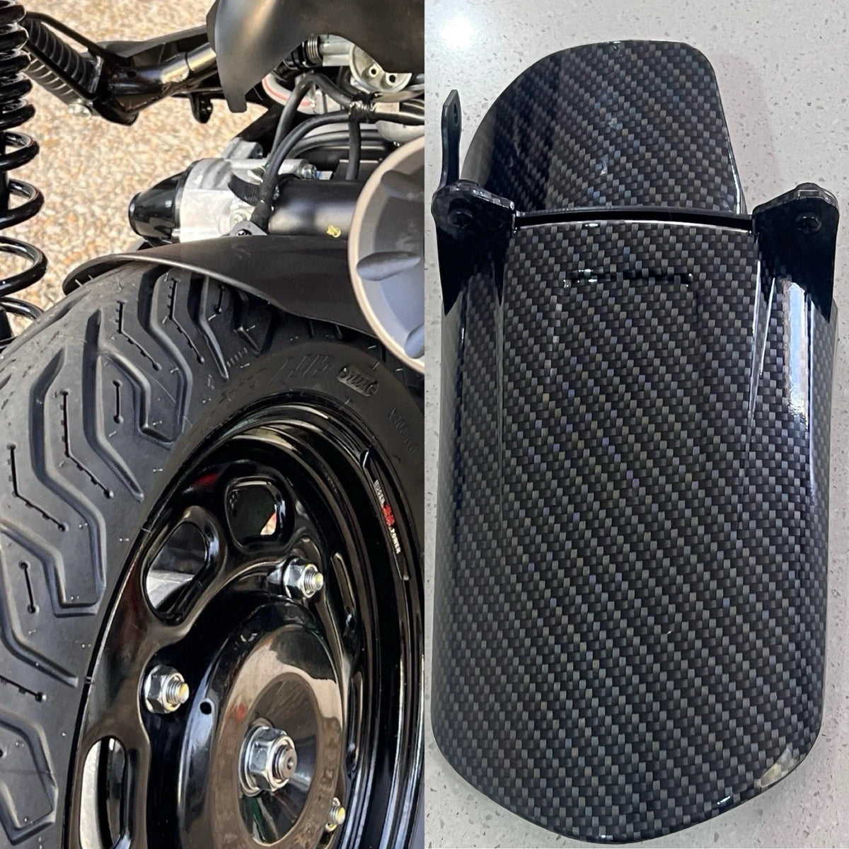 Honda Navi HCC Shorty Rear Fender / Tail Tidy / Bracket - CARBON FIBRE