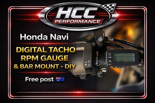 HCC Performance Honda Navi Digital Tacho RPM Gauge & Bar Mount - DIY